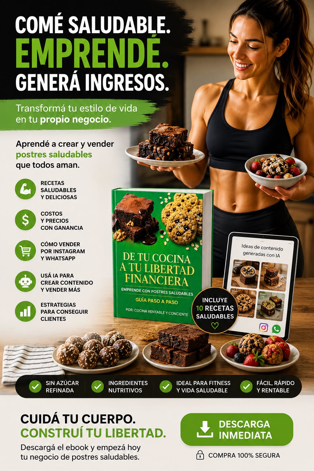 De tu cocina a tu primer negocio rentable: postres saludables que SI venden.